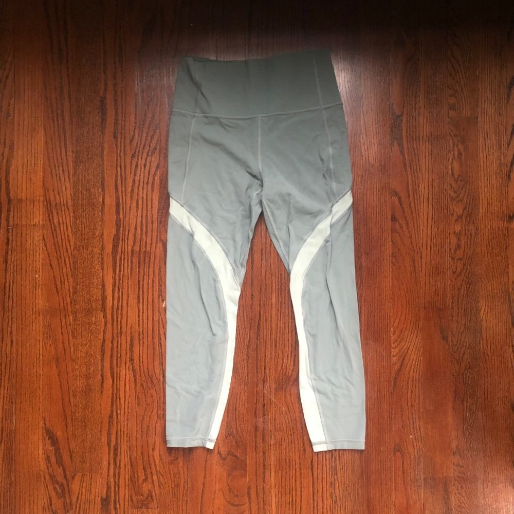 Athleta Green Powervita High Waisted Leggings